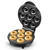 KEINVE Mini Donut Waffle Cake Maker, 7 Slots Home Baking Machine, Great for Breakfast, Snacks, Desserts and More