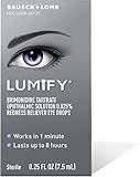 LUMIFY Redness Reliever Eye Drops, for Whiter & Brighter Looking Eyes, 0.08 Fl Oz (2.5 mL)