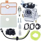 REMEDART 531147180 Carburetor Fits for Husqvarna 150BT (2022-Present) 150BT Mark II 345BT Backpack Leaf Blower Carb with air filter spark plug tune-up kit