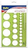 Helix - Combo Circle Plastic Drawing Template - Essential Drafting Tool for Precision Geometric Shapes - Ideal for Artists and Designers - Includes Various Circle Sizes