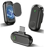 ABYLFE Wireless Mini Microphone for iPhone Android,Mini Mic for Video Recording,Plug & Play Lapel Professional Mic with Noise Reduction, Mute, and Reverb for YouTube TikTok Vlog Podcast
