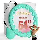 Fikswe Weighted Infinity Hoop for Women Beginners, Detachable Exercise Hoop