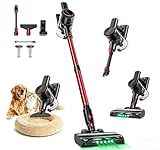OUYFHK Cordless Vacuum Cleaner, 45KPA Stick Vacuum, 45Mins Runtime, 8-in-1 Anti-Tangle Vacuum Cleaners for Home with LED Display, Rechargeable Lightweight Vacuum for Pet Hair/Carpet/Floor