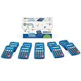 Learning Resources Primary Calculator - 10 Pieces, Ages 3+, Basic Solar Powered Calculators, Teacher Supplies, Back to School Supplies