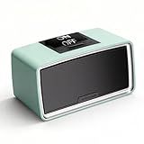 Lamborsafe One-Button Music Player for Seniors, Simple Audiobook Player for Elderly & Dementia Patients, MP3 Player Device with 32GB TF Card, Gift for Alzheimer’s, Visually & Mobility-Impaired (Cyan)