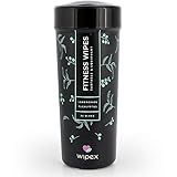 Wipex Fitness Equipment Wipes | Clean Gym Equipment, Yoga Mats, Peloton Bike Cleaner, Exercise Machine Wipes | Lemongrass, Eucalyptus, 75 Ct Canister