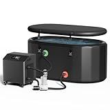 1HP Ice Bath Chiller & Cold Plunge Tub Kit, Cold Plunge Chiller with External Filter & Pump, 216 Gal Oval Ice Bath Tub, XXL Cold Plunge Tub with Water Chiller for Cold Therapy Recovery