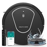 Bagotte Robot Vacuum and Mop Combo, 3 in 1 Vacuum Robot with 5000Pa Strong Suction,WiFi/App/Voice, Schedule, Self-Charging, Slim, Ideal for Hard Floor, Pet Hair, Carpet
