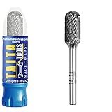 Carbide Burr 1/4" Shank, SC-5 Tungsten Double Cut Rotary Die Grinder Bits - Cutting Burrs for Milwaukee, Dewalt and Makita Die Grinder Accessories - Wood Carving Metal Working & Sturdy Storage Case