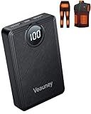 12000mAh Heated Vest Battery Pack, 5V 2A Power Bank for Heated Vest, Chair, Jacket, Blanket with LED Display, Rechargeable 5V Battery Pack for Soleilwear, for KOVNLO, for Yolikeb, for TIDEWE(No 7.4V)