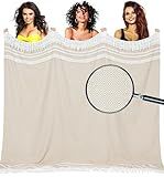 Boho Beige Throw Blanket Bedroom Living Room Accessories Sofa Couch Chair Essential Bohemian Aztec African Southwest Neutral White Fall Antique Vintage French Country Primitive Cottage Nursery Decor