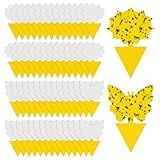 Cleanuper 58 Pcs Flying Insect Traps for Plants,Indoors, Outdoors, Kitchen, Office, Yellow Sticky Traps for Fungus Gnat, Fly and Flying Insects, Non-Toxic & Odorless, Kid & Pet Safe, Economic Pack