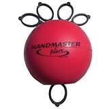 Handmaster Plus Physical Therapy Hand Exerciser - Forearm Exerciser with Stress Relief Ball - Hand Therapy Balls for Exercise, Training - Finger Exerciser & Strengthener - Medium Tension, Red
