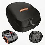 Hoartsardeo Robot Lawn Mower Cover, Wire Free Automatic Robotic Lawnmower Waterproof Protective Cover, Hem for Automatic Wire-Free Robotic Mowers 32 x 24 x 17 Inches Black