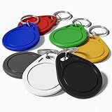 NFC Keychain NTAG215 NFC Tags Keychain NFC Key Chain NFC Card NFC Key Fob 504 Bytes Memory，Compatible with TagMo and NFC Enabled Devices（7 Pieces）
