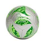 adidas MLS Club Soccer Ball, Silver Metallic/Green, 4