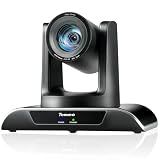 Tenveo HDMI/USB3.0/LAN(PoE) PTZ Camera AI Humanoid & Face Auto-Tracking, 20X Optical Zoom PTZ Camera IP Live Streaming, FHD 1080P 60FPS, for Church Services Worship Video Conference Live Streaming