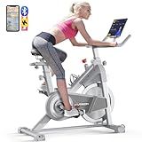 HARISON Semi Commercial Exercise Bike - Stationary Bike for Home Gym - Silent Magnetic Indoor Cycling Bike with Tablet Mount & Comfortable Seat Cushion, 380LBS/400LBS Weight Capacity Workout Bike (Magnetic Plus)