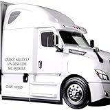 Custom Truck Numbers & Letters (2 Sets) USDOT, Company Business Name, DOT, GVW, VIN, CA, MC, Vinyl Lettering Decal, Registration Sticker (4" High x 20" Long)