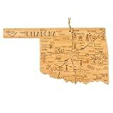 Totally Bamboo Destination Oklahoma State Shaped Serving and Cutting Board, Includes Hang Tie for Wall Display