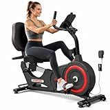 VANSWE Recumbent Exercise Bike for Seniors, Recumbent Stationary Bikes for Home with 450 LBS Weight Capacity, Backlit Monitor with 19 Built-In Programs, Bluetooth App Connectivity and 16-Level Electronically Controlled Magnetic Resistance