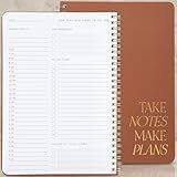 ZICOTO Beautiful Daily Planner And Notebook With Hourly Schedule - Aesthetic Spiral To do List Notepad to Easily Organize Your Work Tasks And Appointments - The Perfect Office Supplies For Women