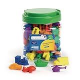 Excellerations Math Manipulatives Set of 72 Transportation Vehicle Counters 1-1/2 inches -2 inches, STEM Educational Toys for Mathematics, Preschool