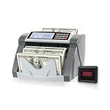Money Counter Machine Pro 2.0 Dual-Motor, Dollar Euro MT/UV/MG/IR/DD/DBL/HLF/CHN，Cash Counter Machine with Value Add Batch Modes (LCD Display)