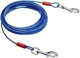 Amazon Basics Tie-Out Cable for Dogs up to 60 lbs, 25 feet, Blue