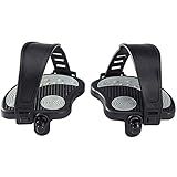 Exercise Bike Pedals 1/2" with Straps for Peloton Bike, Spin Cycling Bike, Indoor Exercycle Bike, Stationary Recumbent Bicycle Replacement Parts