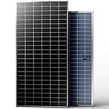 JJN 550 Watt Bifacial Solar Panels 2PCS,12/24/48 Volt 1100 Watt Solar Panel,Monocrystalline for Homes Rooftop Farm RV and Off-Grid Applications