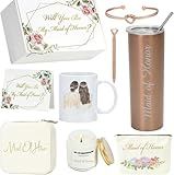 Maid of Honor Proposal Box, Bridesmaid Proposal Gifts Set - Will You Be My Bridesmaid Maid of Honor Box - Preassembled SPA Kit & Relaxation Gift Set for Bridal Party, Proposal & Thank You Gift