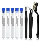 3D Printer Nozzle Cleaning Kit - 50 PCS 0.2/0.25/0.3/0.35/0.4 mm Stainless Steel Nozzle Cleaning Needles, 2 Types Sophisticated Tweezers and Copper Wire Cleaning Brush for 3D Printer Accessory