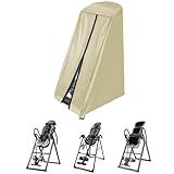 Iceberg Elf Inversion Table Cover - 600D Dustproof And Waterproof Inversion Equipment Protection Covers (47" L X 28.3" W X 63" H, Khaki) - Keep Your Inversion Table Safe From Dirt And Scratches