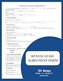 Rental Lease Agreement Forms Book: 50 Easy-to-Fill Legal One Page Contracts | Single-Sided Pages | Month-to-Month or Fixed-Term Agreements | ... & Tenants | 8.5 x 11 in | Matte Cover