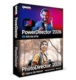 CyberLink PowerDirector and PhotoDirector 2026 | AI Video Editing & Generative AI Photo Editing for Windows | Easily Create Stunning Videos, Photos, Slideshows & Effects | Box with Download Code