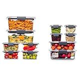Rubbermaid Brilliance BPA-Free Airtight Food Storage Containers, 24-Piece Set, Easy for Meal Prep, Lunch & Leftovers