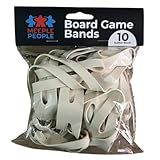 Board Game Bands - X-Shaped Rubber Bands, White, Pack of 10, Board Game Box Organizer