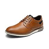 Bruno Marc Men's Dress Oxfords Casual Derby Sneakers,Brown,8.5W