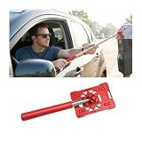 HAMOJUF Car Telescopic Rod Card Holder Reacher, Adjustable Vehicle Parking Swiping Stick Grabber Tool, Automotive Parking Contactless Payment Card Rod Tool, Universal for SUV RV Truck (Red)