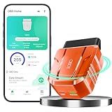 OBD2 Scanner Reader Bluetooth Wireless Auto Diagnostic Scan Tool for iOS & Android for Performance Test Bluetooth 5.4 Car Check Engine Car Code Reader, Clear Error Code Live Data Reset Orange