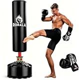 RORALA Punching Bag with Stand 70"-203lbs, Freestanding Heavy Boxing Bag Including 12OZ Boxing Gloves for Adult Youth, Kids Gift Selection
