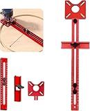 4 in 1 Router Milling Groove Bracket,Aluminum Alloy Router Circle Cutting Jig,Router Guide for Cutting Circles,Multifunctional Adjustable Router Jig Tool for Woodworking