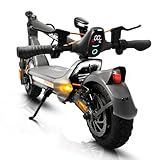 CUNFON RZ800 Electric Scooter, Up to 31MPH, 50 Miles Long Range, 1200W Off Road Motor, Dual Disc Brakes with EABS, Damping Adjustable Full Suspensions Adults E-Scooter with APP