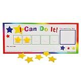 Kenson Kids “I Can Do It!” Token Board. Colorful Magnetic Rewards Chart with Positive-Reinforcement Stars and Customizable Goal Box. Great for Ages 3-10. Measures 5-Inches by 11-Inches