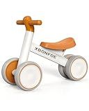 XBONFOE Baby Balance Bike for 1 Year Old Boys Girls, 10-24 Month Toddler Balance Bike, Baby Bike with No Pedal 4 Silence Wheels, First Ride on Toys with Adjustable Soft Seat, First Birthday Gifts
