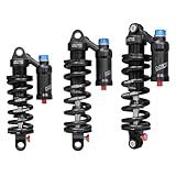 MEROCA Adjustable Air Spring Coil Over Shock Absorber for Mountain Bikes, 190-265mm, 550LBS Spring, Rebound, Compression, Preload, and Air Pressure (200-300 PSI) Fits MTB/Downhill/eBikes