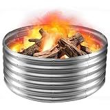 TBMLC 40" Round Galvanized Steel Fire Ring Pit/Raised Garden Bed Kit