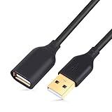Besgoods 10ft Long USB Extension Cable Extender Cord - USB 2.0 Type A Male to A Female Cable with Gold-Plated Connector for Keyboard, Mouse, USB Flash Drive - Black