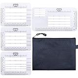 JANYUN 4 Style Envelope Addressing Guide Stencil, Templates Ruler Guide Straight Spacing Line Thank You Card for Mother's Day Valentine's Day Scrapbooking Template Journal Lettering Writing
